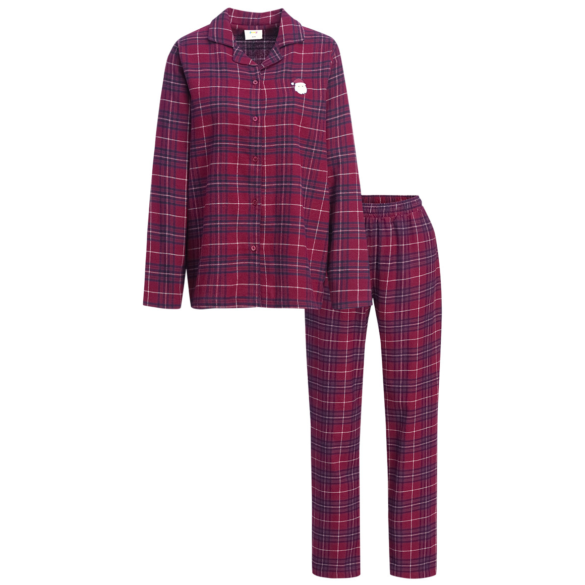 Damen Weihnachtsschlafanzug mit Stickerei von Gina Benotti