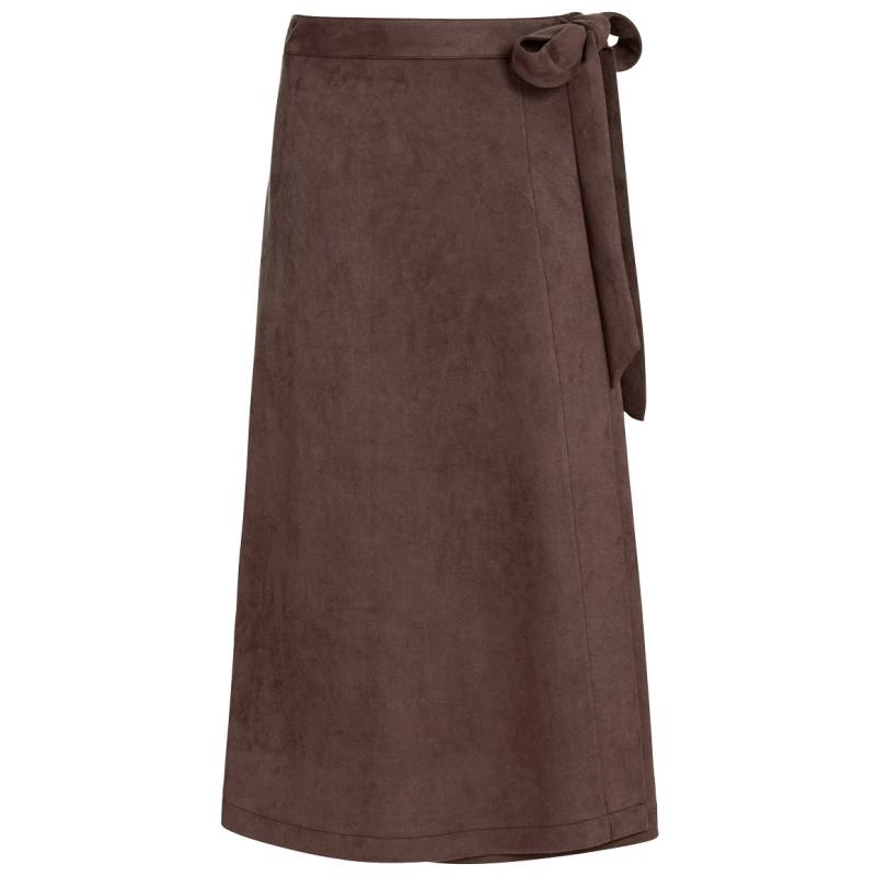 Damen Wickelrock in Veloursleder-Optik von Gina Benotti