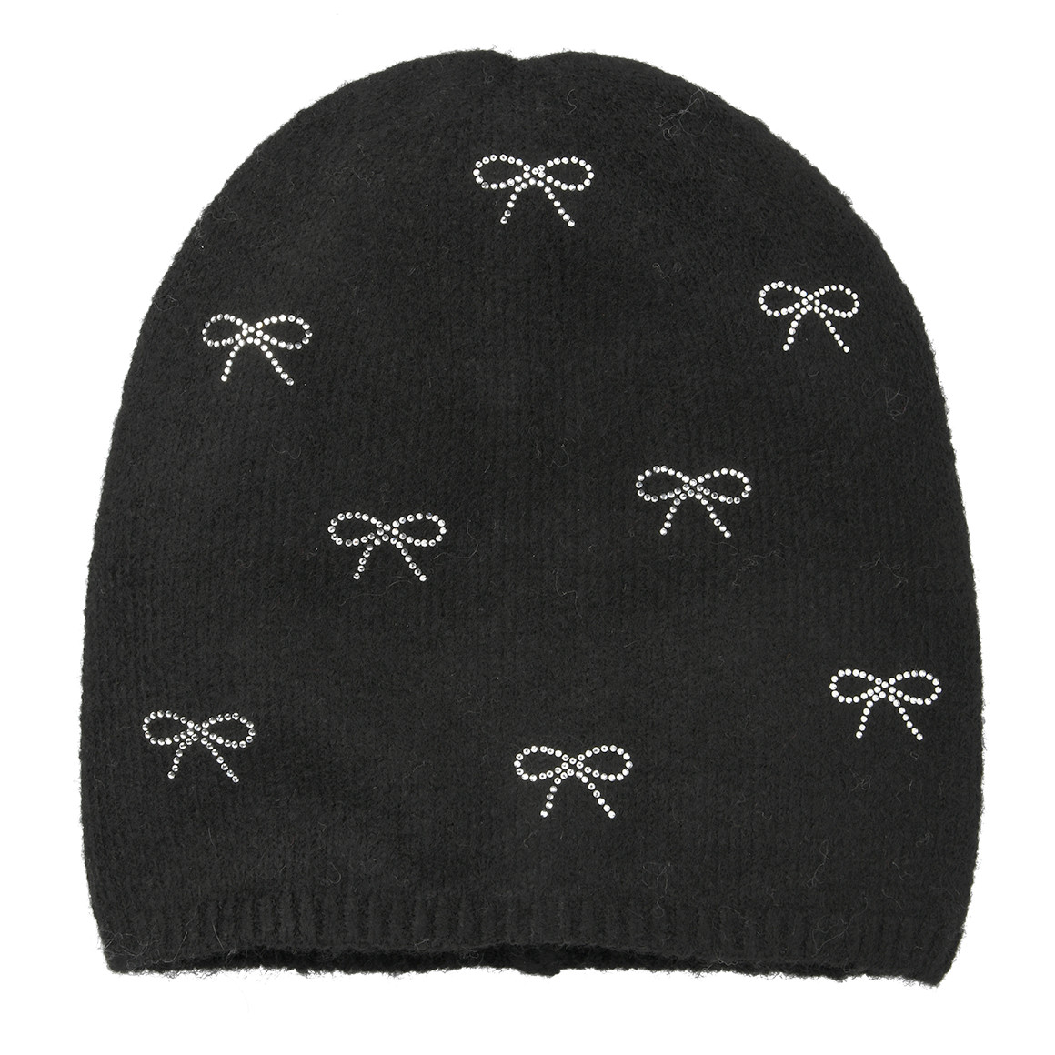 Damen Winterbeanie mit Ziersteinen von Gina Benotti