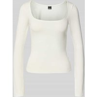 Gina Tricot Longsleeve mit Rundhalsausschnitt in Weiss, Größe S Gina Tricot Longsleeve mit Rundhalsausschnitt in Weiss, Größe S von Gina Tricot