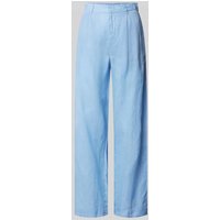 Gina Tricot Regular Fit Leinenhose mit Bundfalten Modell 'DENISE' in Hellblau, Größe XS von Gina Tricot