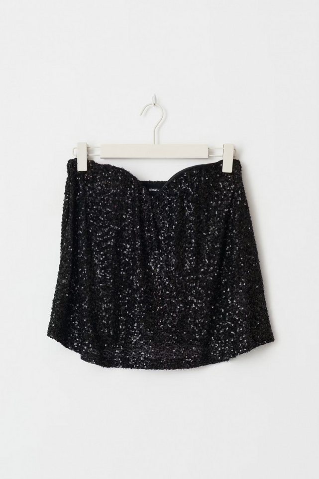 Gina Tricot Shirttop -Gina Tricot – Paillettentop in Schwarz – Ärmelloses Cors Silikonabschluss innen – verhindert Verrutschen von Gina Tricot