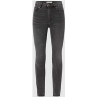 Gina Tricot Skinny Fit High Waist Jeans mit Stretch-Anteil Modell 'Molly' in Dunkelgrau, Größe XS von Gina Tricot