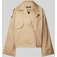 Gina Tricot Trenchcoat mit kurzem Schnitt und Reverskragen in Beige, Größe S von Gina Tricot