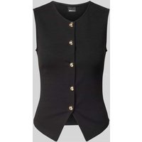 Gina Tricot Weste mit Knopfleiste in Black, Größe L von Gina Tricot