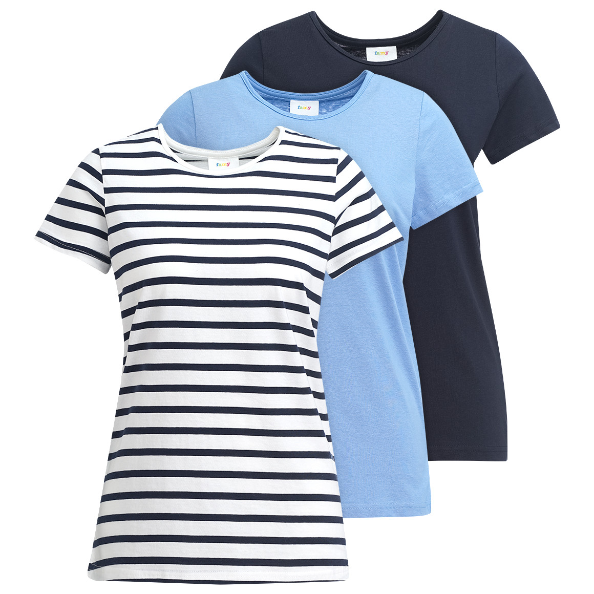 3 Damen T-Shirts in verschiedenen Dessins von Gina