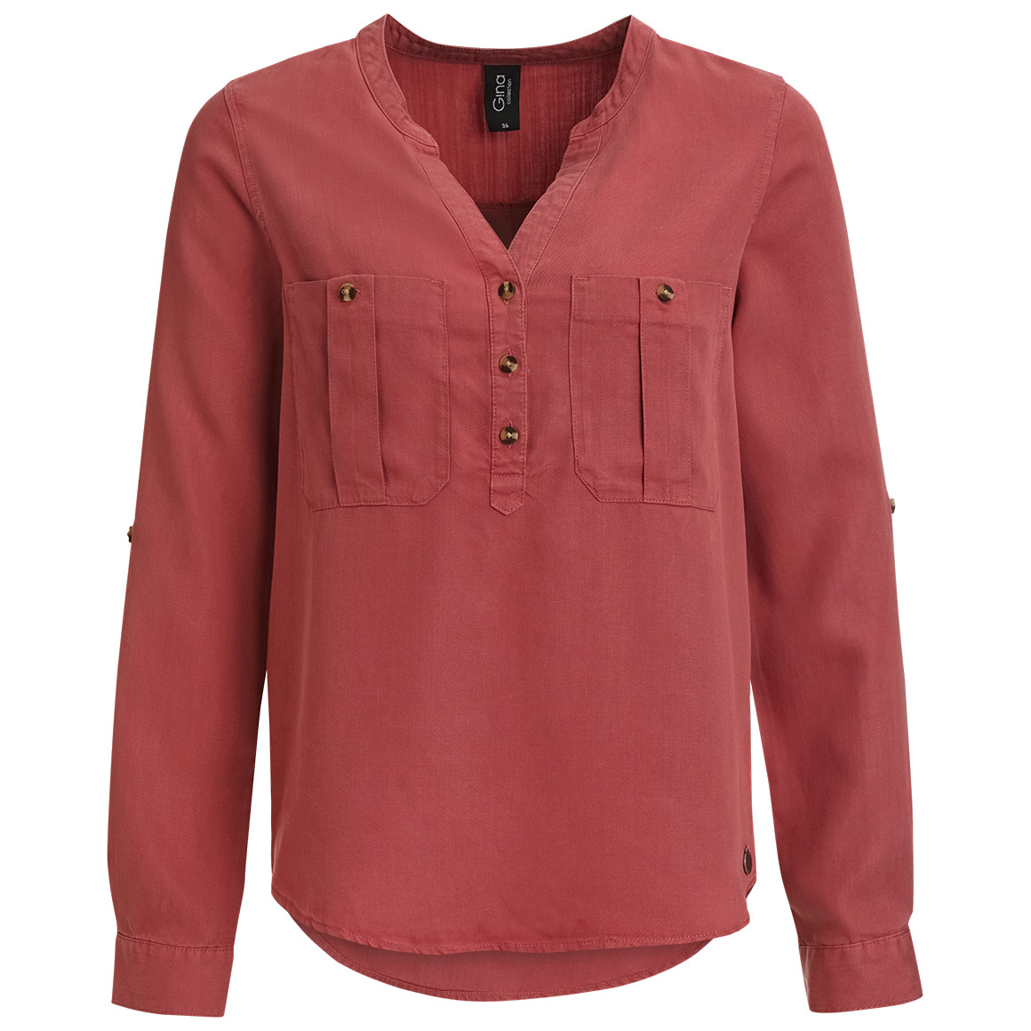 Damen Bluse mit zwei Brusttaschen von Gina