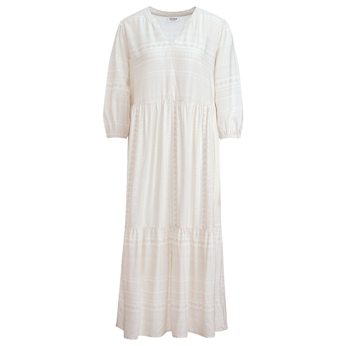 Damen Maxikleid mit Allover-Muster von Gina