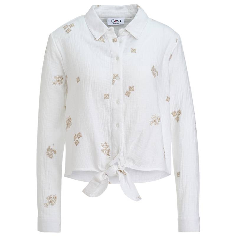 Damen Musselin-Bluse mit Stickereien von Gina
