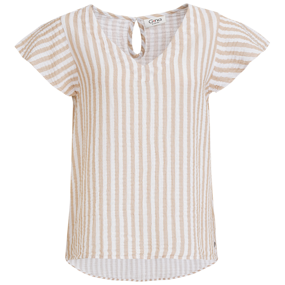 Damen Musselin-Bluse mit Streifen von Gina