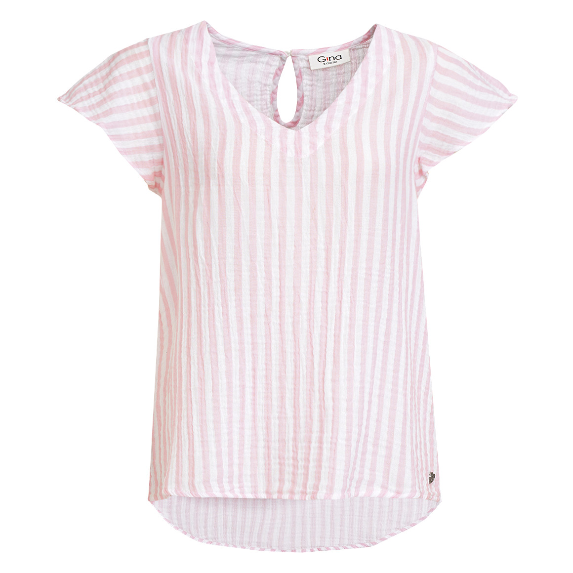 Damen Musselin-Bluse mit Streifen von Gina