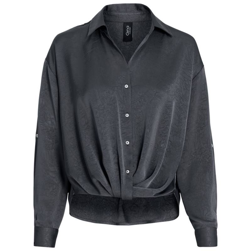 Damen Satinbluse mit Knopfleiste von Gina