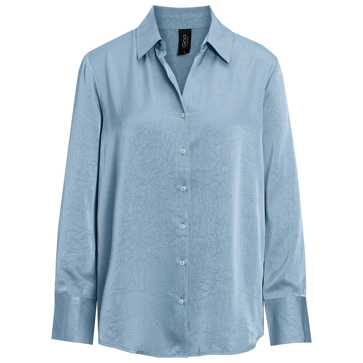 Damen Satinbluse mit Knopfleiste von Gina