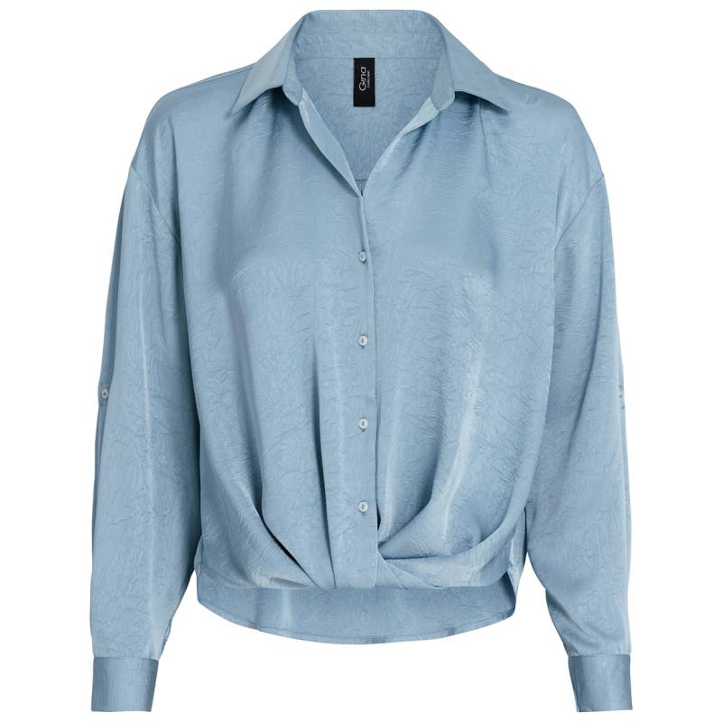 Damen Satinbluse mit Knopfleiste von Gina