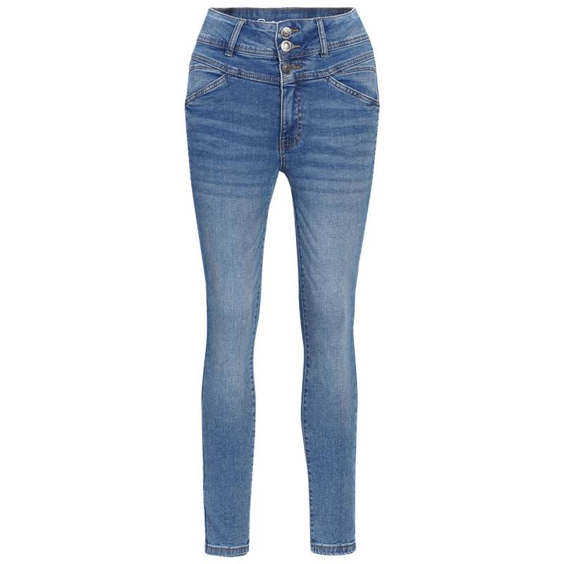 Damen Skinny-Jeans mit Used-Waschung von Gina