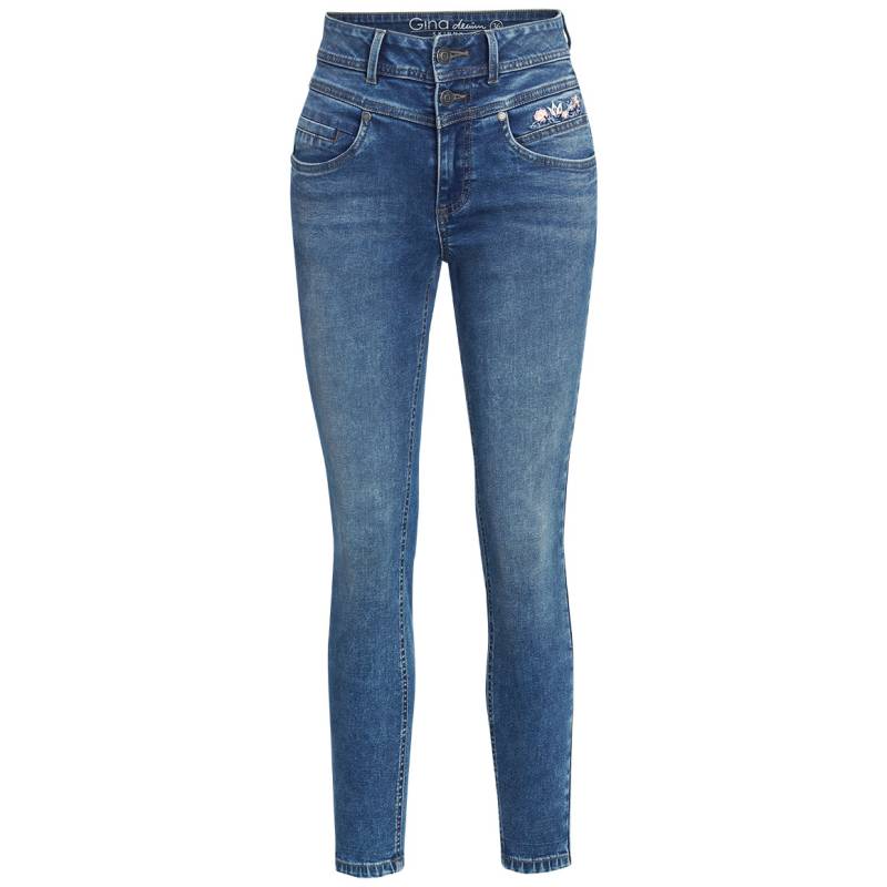 Damen Skinny-Jeans mit Used-Waschung von Gina