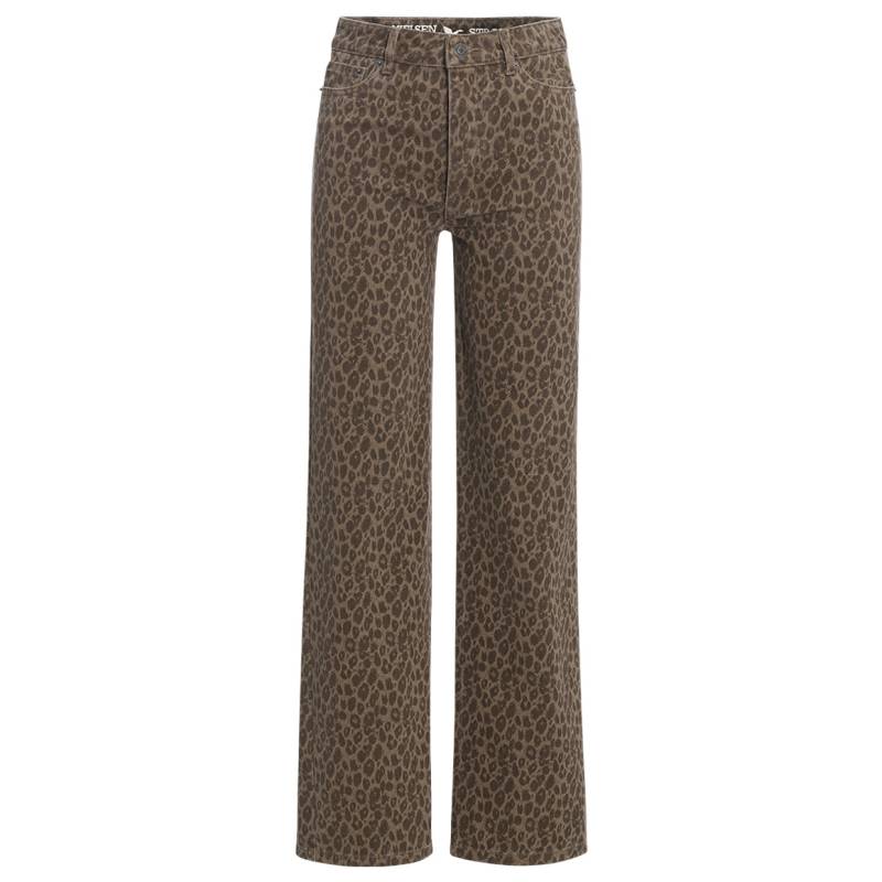 Damen Straight-Jeans mit Leo-Muster von Gina