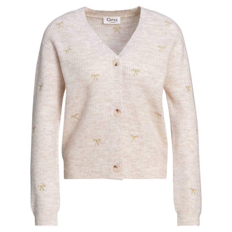 Damen Strickjacke mit Schleifen-Allover von Gina