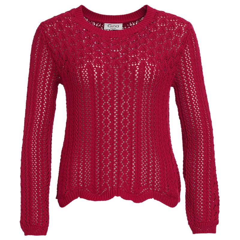 Damen Strickpullover in Häkel-Struktur von Gina