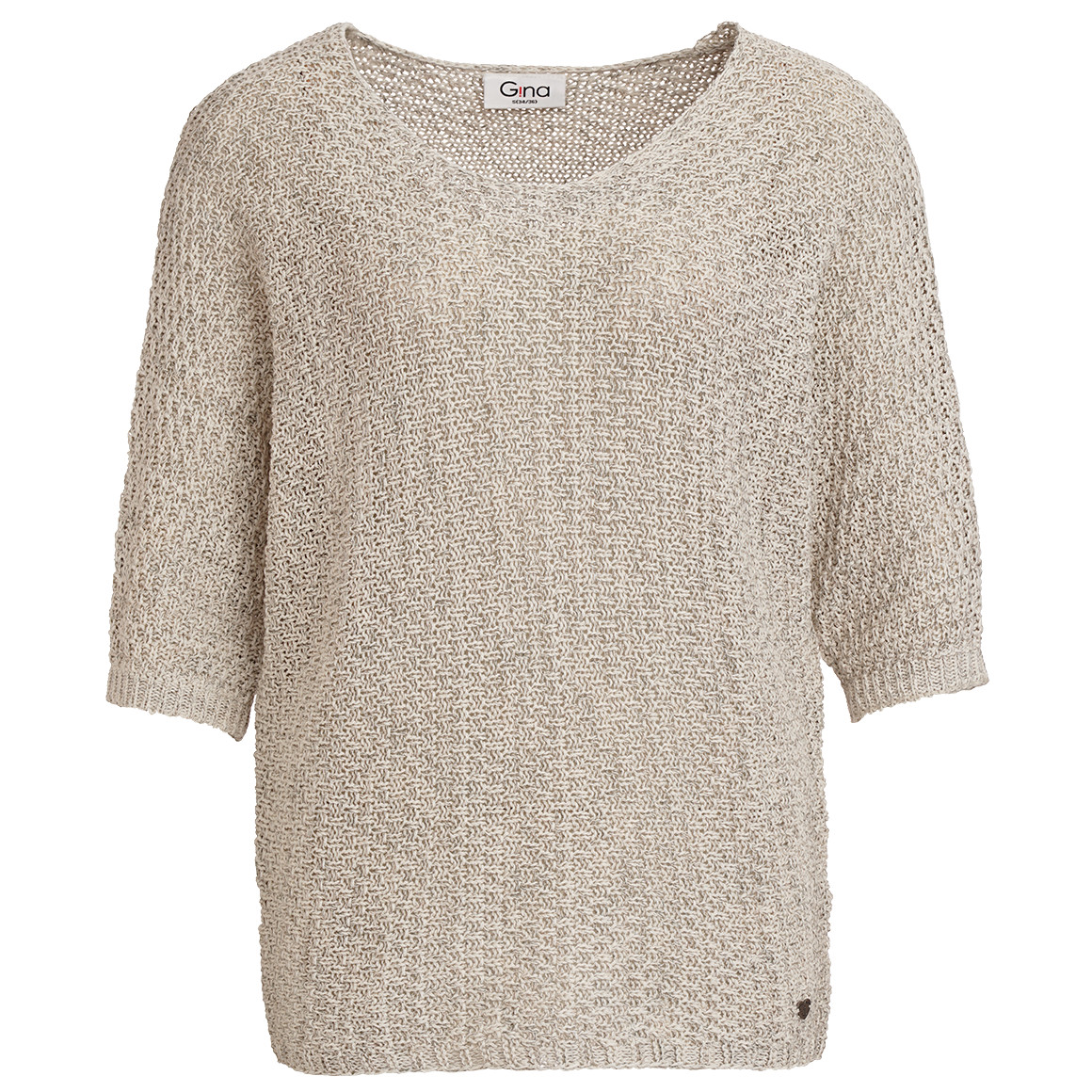 Damen Strickpullover mit kleiner Applikation von Gina