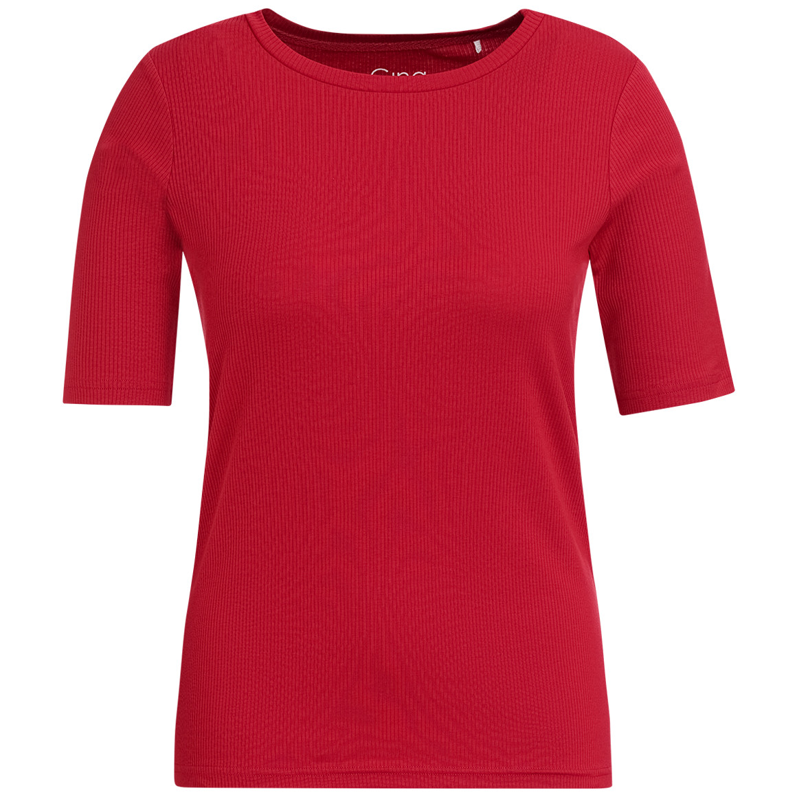 Damen T-Shirt in gerippter Struktur von Gina