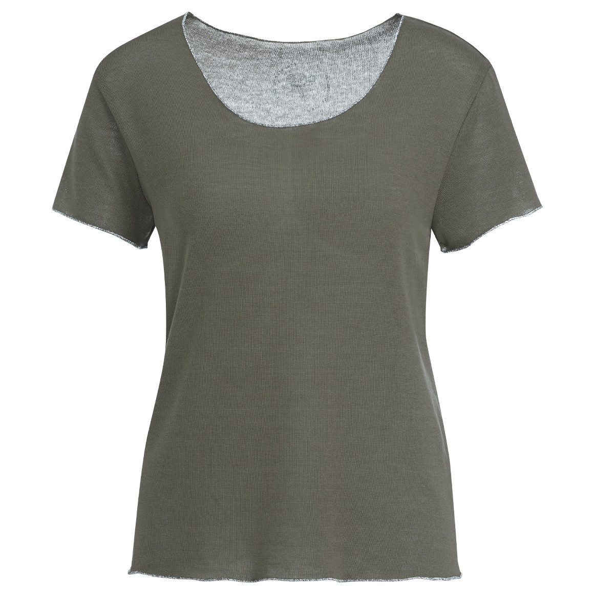 Damen T-Shirt mit glänzender Abschlussnaht Damen T-Shirt mit glänzender Abschlussnaht von Gina