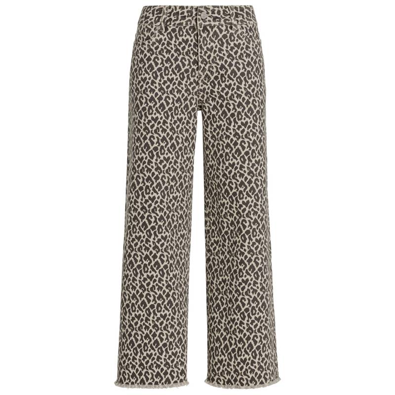 Damen Wide-Leg-Jeans im Animal-Look von Gina
