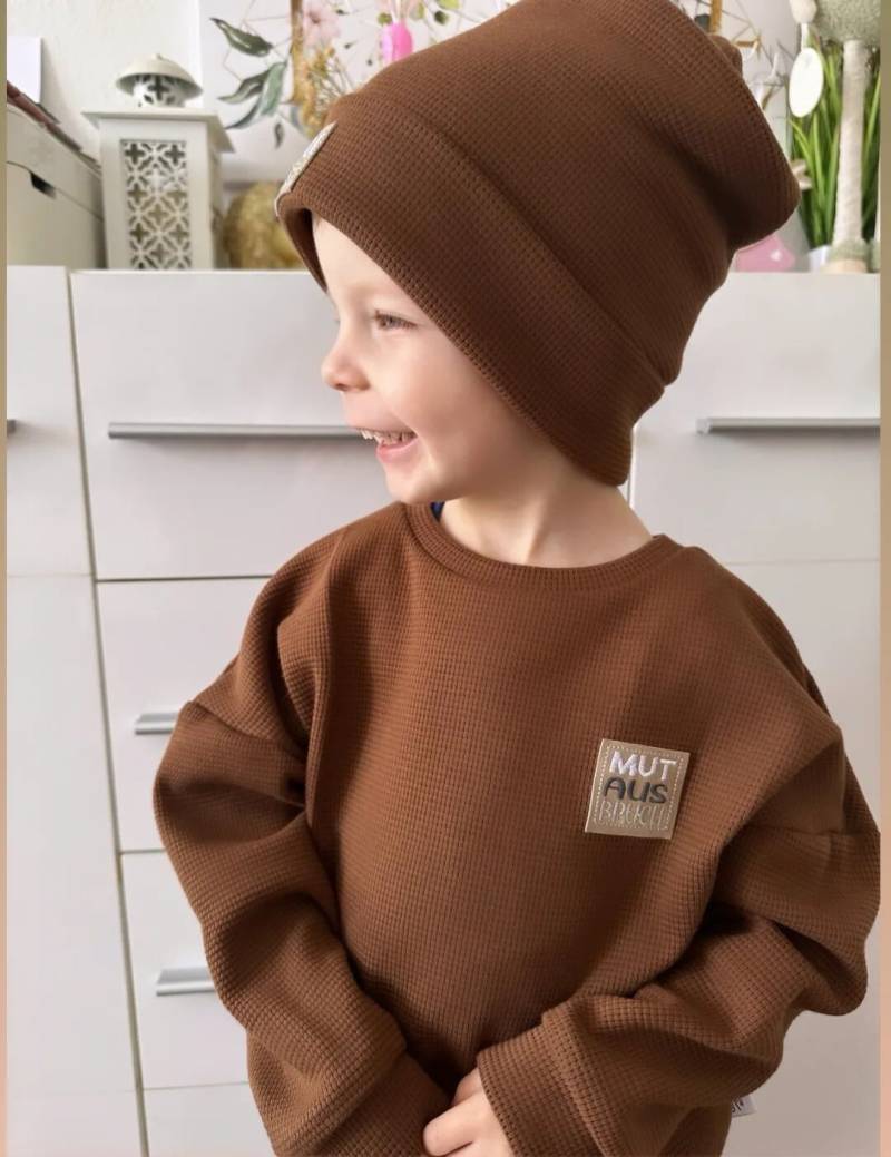 Oversize Pullover Mit Patch Für Babys & Kinder Aus Waffeljersey - Herbst Mode Niedliche Kindermode Mädchen Outfit Jungs Kleidung von GinalieShop
