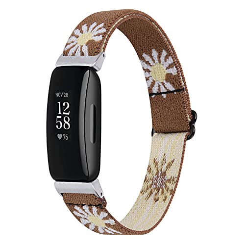 Ginamart Gewebtes Armband, kompatibel mit Fitbit Inspire 2/Ace 3, für Damen und Herren, Sport, weiches Nylongewebe, Ersatzarmband für Fitbit Ace 3/Inspire 2, klein und groß, Small / Large, Nylon von Ginamart