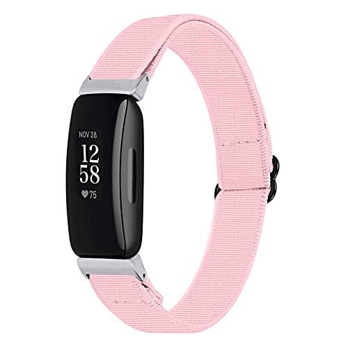 Ginamart Gewebtes Armband, kompatibel mit Fitbit Inspire 2/Ace 3, für Damen und Herren, Sport, weiches Nylongewebe, Ersatzarmband für Fitbit Ace 3/Inspire 2, klein und groß, Small / Large, Nylon von Ginamart