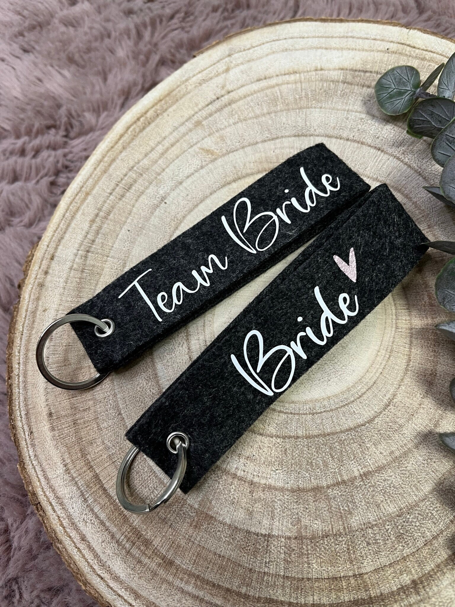 Braut Brautjungfer Trauzeugin Schlüsselanhänger Aus Filz | Jga Junggesellinnenabschied von GinasWunderwerke