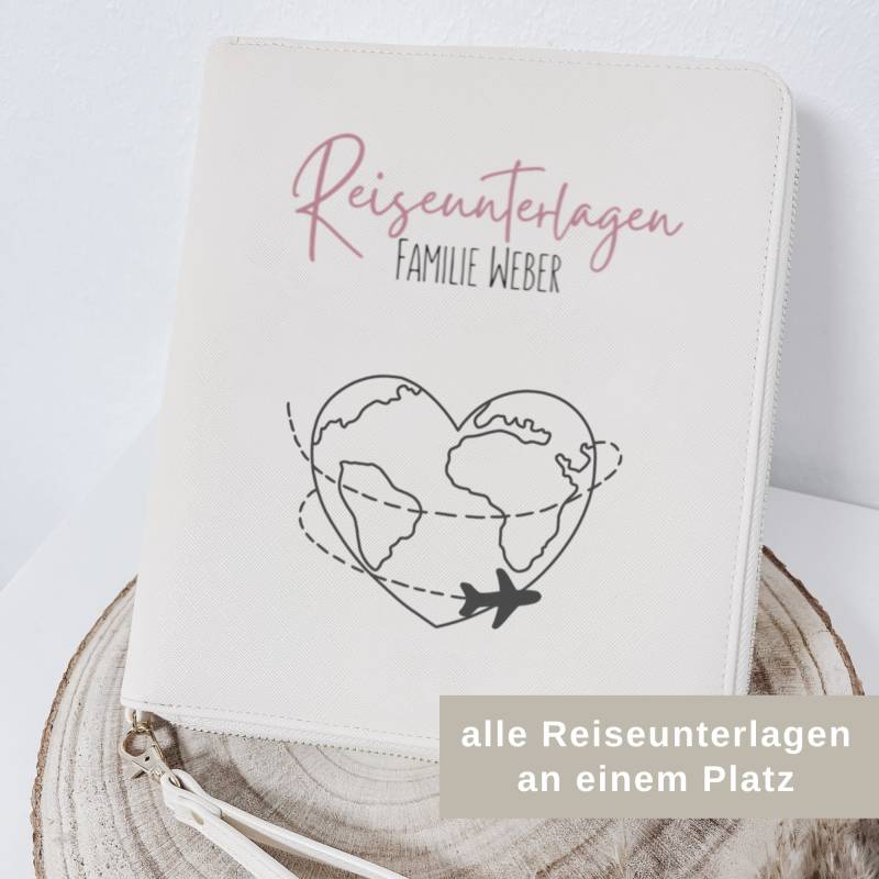 Travel Organizer Mit Familiennamen Für Die Ganze Familie, Tasche, Familienorganizer Weltenbummler von GinasWunderwerke