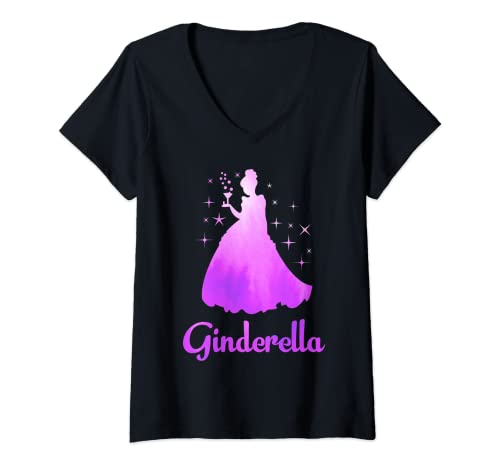 Damen Ginderella Pink Rosa Gin Braut jga Team Junggesellenabschied T-Shirt mit V-Ausschnitt Damen Ginderella Pink Rosa Gin Braut jga Team Junggesellenabschied T-Shirt mit V-Ausschnitt von Ginderella JGA Collec.