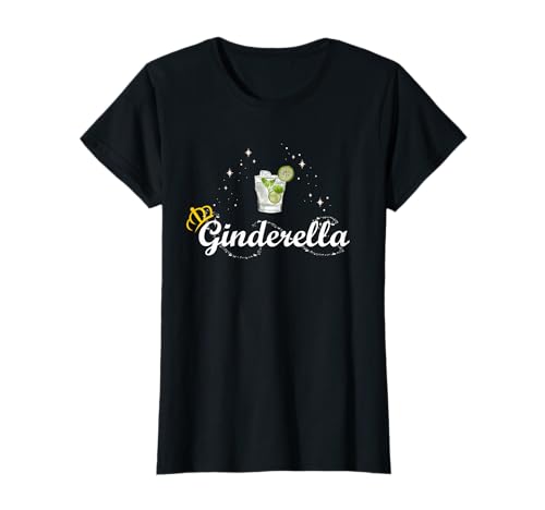 Ginderella Damen Party-T-Shirt Schwarz S Klassische Passform Kurzarm Crew-Ausschnitt JGA Junggesellenabschied Geburtstag Karneval Party Ginderella Damen Party-T-Shirt Schwarz S Klassische Passform Kurzarm Crew-Ausschnitt JGA Junggesellenabschied Geburtstag Karneval Party von Ginderella JGA Junggesellinnenabschied Damen Gin