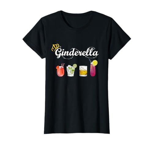 Ginderella Damen Party-T-Shirt mit Gin-Thema, Schwarz, S, V-Ausschnitt, Kurzarm, Klassische Passform, Polyester 100% Ginderella Damen Party-T-Shirt mit Gin-Thema, Schwarz, S, V-Ausschnitt, Kurzarm, Klassische Passform, Polyester 100% von Ginderella JGA Junggesellinnenabschied Damen Gin