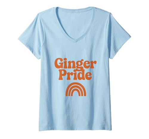 Damen Ginger Lives Matter Lustiger Redhead Pride T-Shirt mit V-Ausschnitt Damen Ginger Lives Matter Lustiger Redhead Pride T-Shirt mit V-Ausschnitt von Ginger Lives