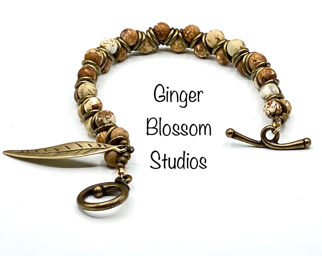 Verkauft Echte Jaspis Steinperlen, Mit Bronzefarbenen Ringen Und Verschluss Verkauft Echte Jaspis Steinperlen, Mit Bronzefarbenen Ringen Und Verschluss von GingerBlossomStudio