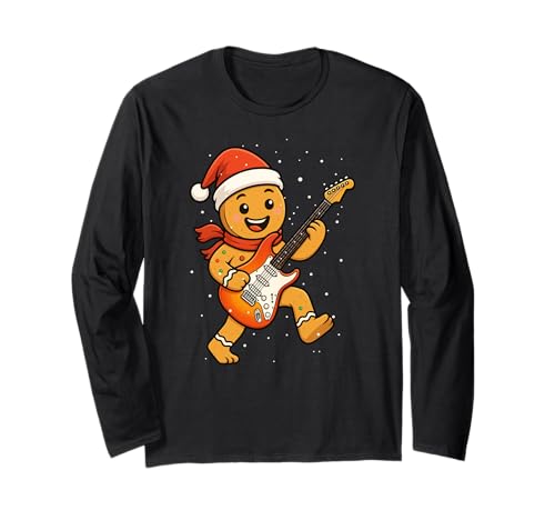 Ginger Bread E-Gitarre Merry Christmas Xmas Jungen Mädchen Langarmshirt Ginger Bread E-Gitarre Merry Christmas Xmas Jungen Mädchen Langarmshirt von GingerBreadAxis1