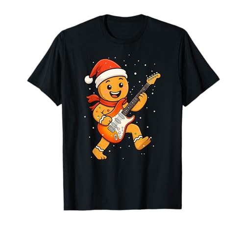 Ginger Bread E-Gitarre Merry Christmas Xmas Jungen Mädchen T-Shirt Ginger Bread E-Gitarre Merry Christmas Xmas Jungen Mädchen T-Shirt von GingerBreadAxis1
