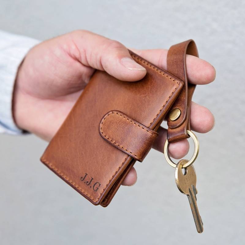 Personalisierte Luxus Leder Geldbörse Und Schlüsselring Geschenkset Personalisierte Luxus Leder Geldbörse Und Schlüsselring Geschenkset von GingerRoseGifts