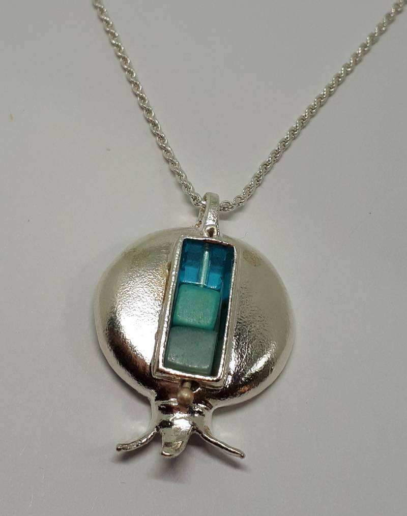 Granatapfel-Halskette, Judaica Schmuck, Anhänger Silber Granatapfel Granatapfel-Halskette, Judaica Schmuck, Anhänger Silber Granatapfel von GingerSilver925