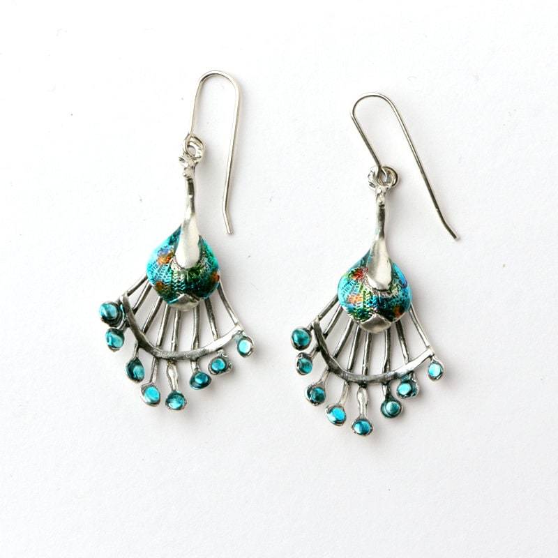 Ohrringe Silber Pfau von GingerSilver925