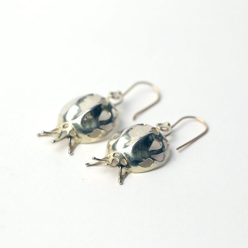 Silber Granatapfel Ohrringe Silber Granatapfel Ohrringe von GingerSilver925