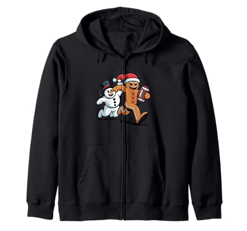 Weihnachten American Football Lebkuchenmann Schneemann Jungen Herren Kapuzenjacke Weihnachten American Football Lebkuchenmann Schneemann Jungen Herren Kapuzenjacke von Gingerbread Snowman Football Xmas