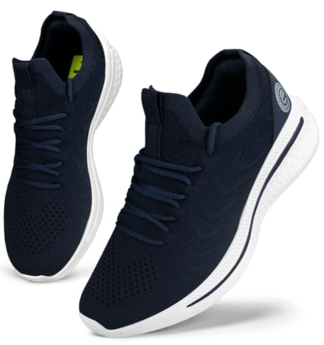 Giniros Schuhe Damen Laufschuhe Sportschuhe Turnschuhe Sneaker Running Tennis Walkingschuhe Straßenlaufschuhe Fitness Jogging Leichte Atmungsaktiv rutschfeste Freizeitschuhe Outdoor Dunkelblau 41EU von Giniros