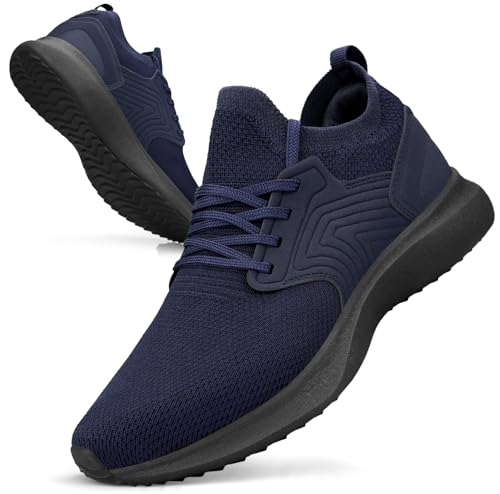 Giniros Sneaker Herren Sportschuhe Turnschuhe Herren Laufschuhe Schuhe Freizeit Walkingschuhe Straßenlaufschuhe Tennis Fitness Jogging Leichtgewichts Atmungsaktiv Casual Schuhe Schlüpfen Blau 40EU von Giniros