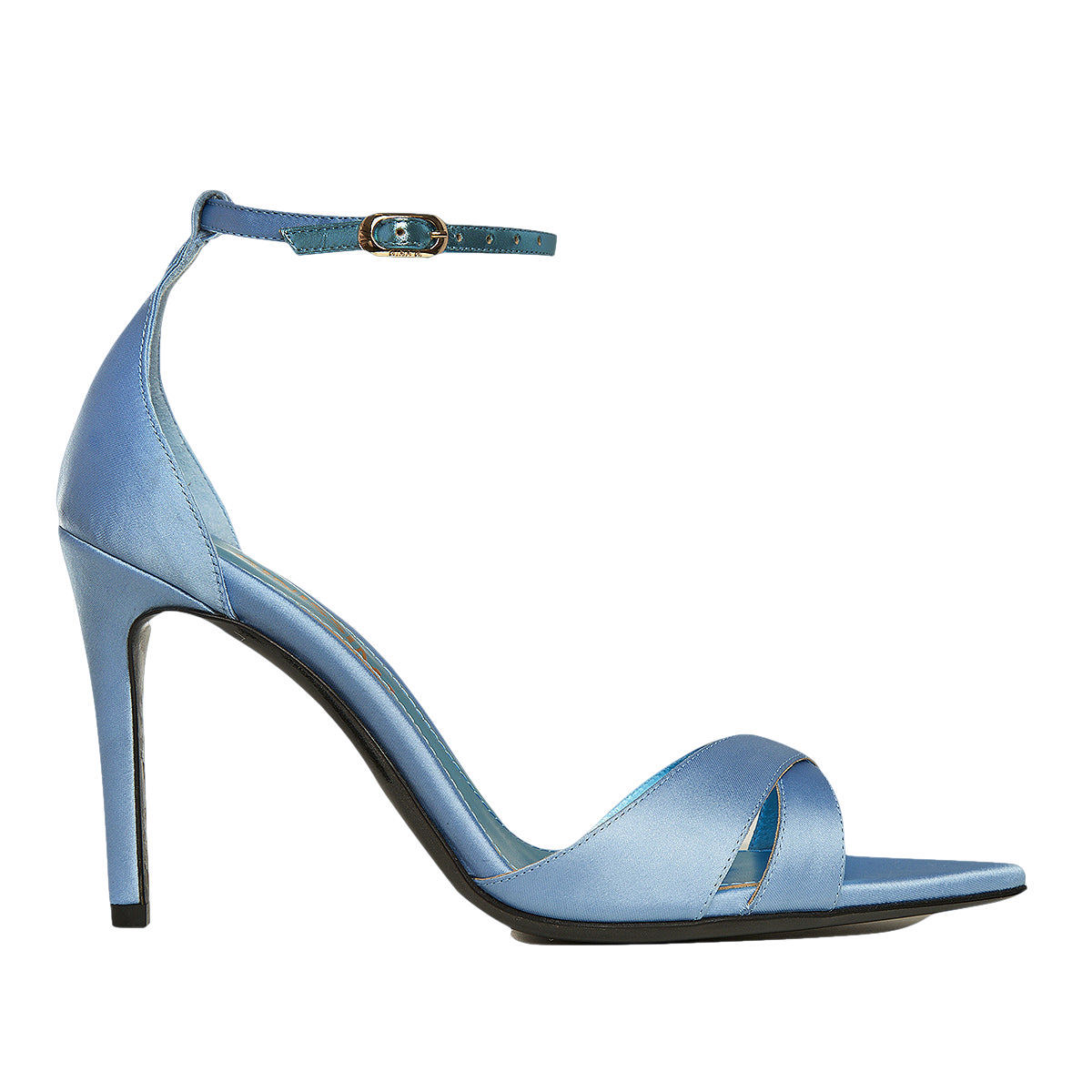Thea Baby Blue Satin Sandals von Ginissima