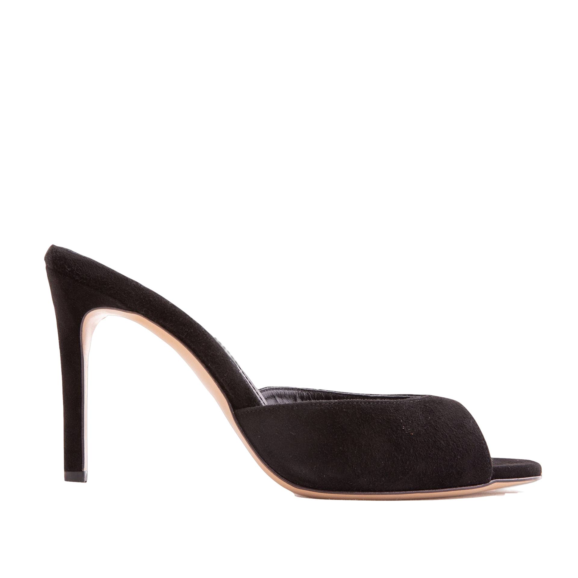 Vicky Black Suede Mules von Ginissima