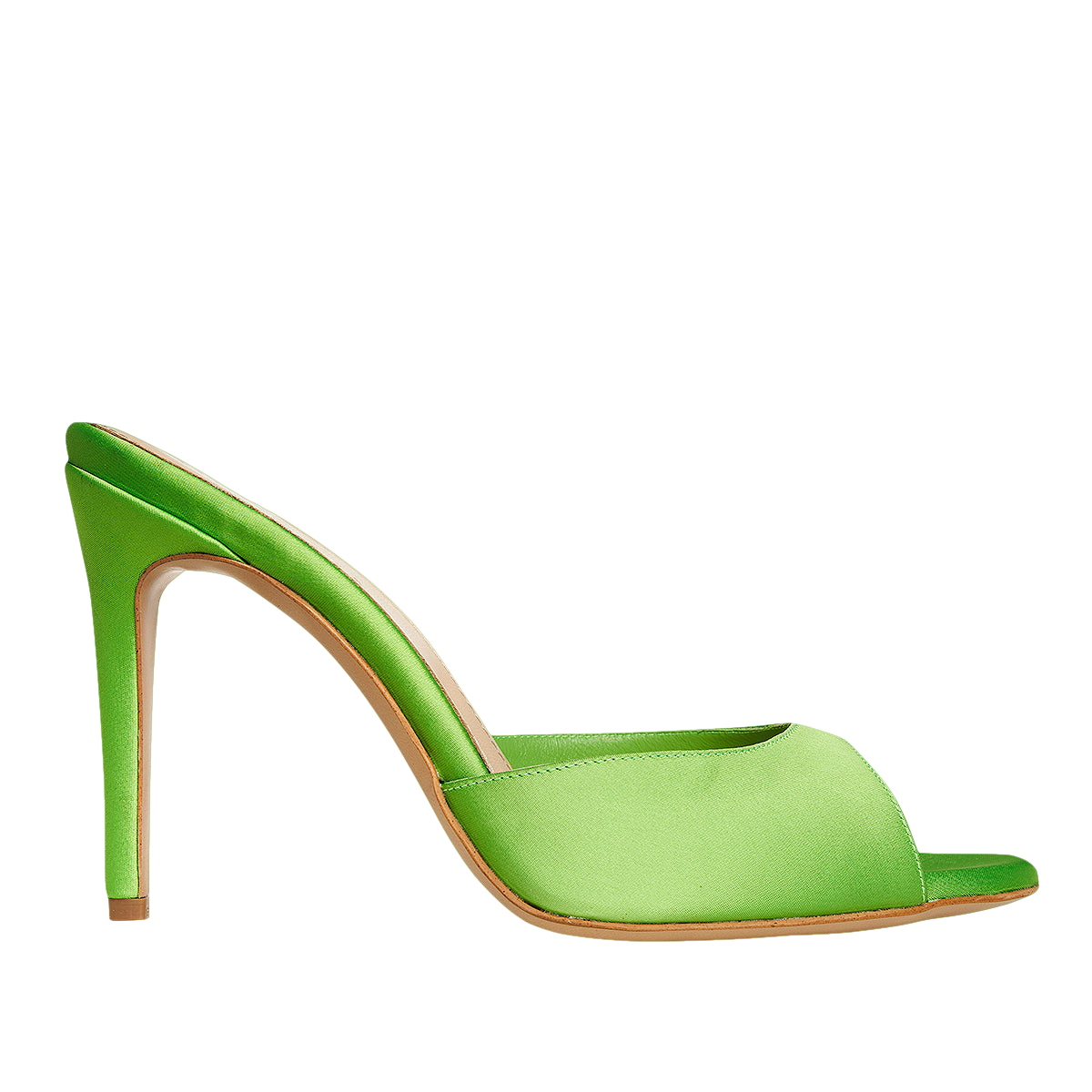 Vicky Green Grass Satin Mules von Ginissima