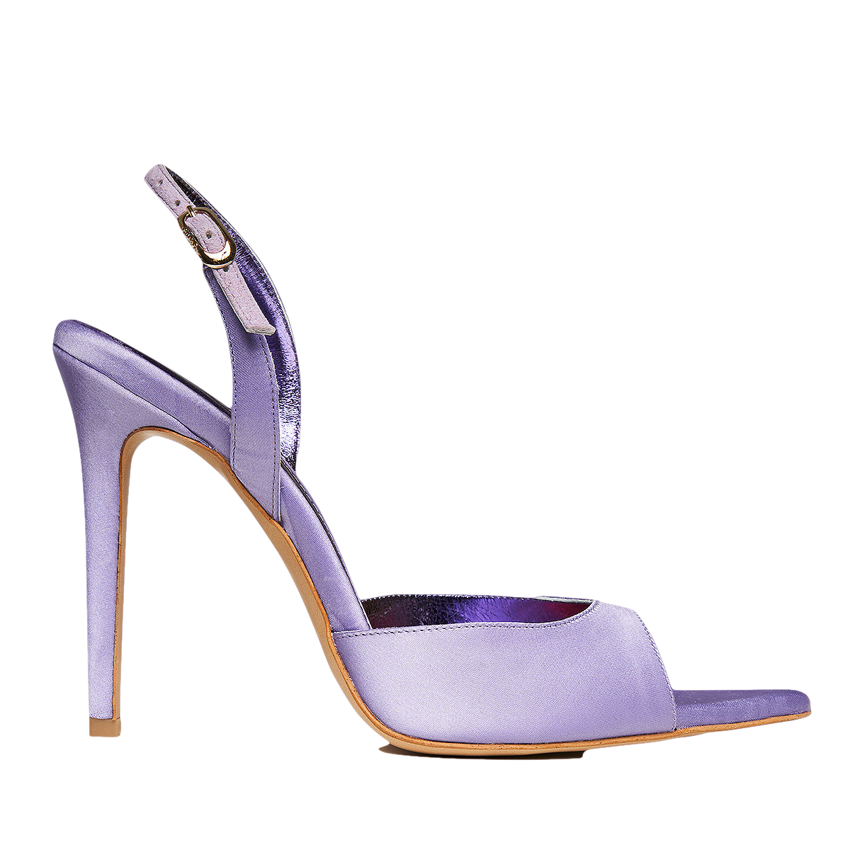 Vicky Lilac Satin Sandals von Ginissima